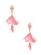 Oscar De La Renta Impatiens Flower Drop Earrings - Pink & Purple