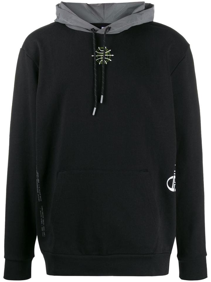 Sergio Tacchini Global Logo Print Hoodie - Black