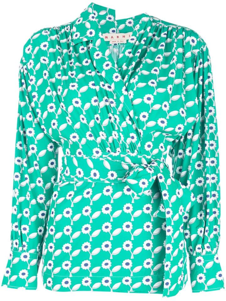 Marni Floral Print Shirt - Green