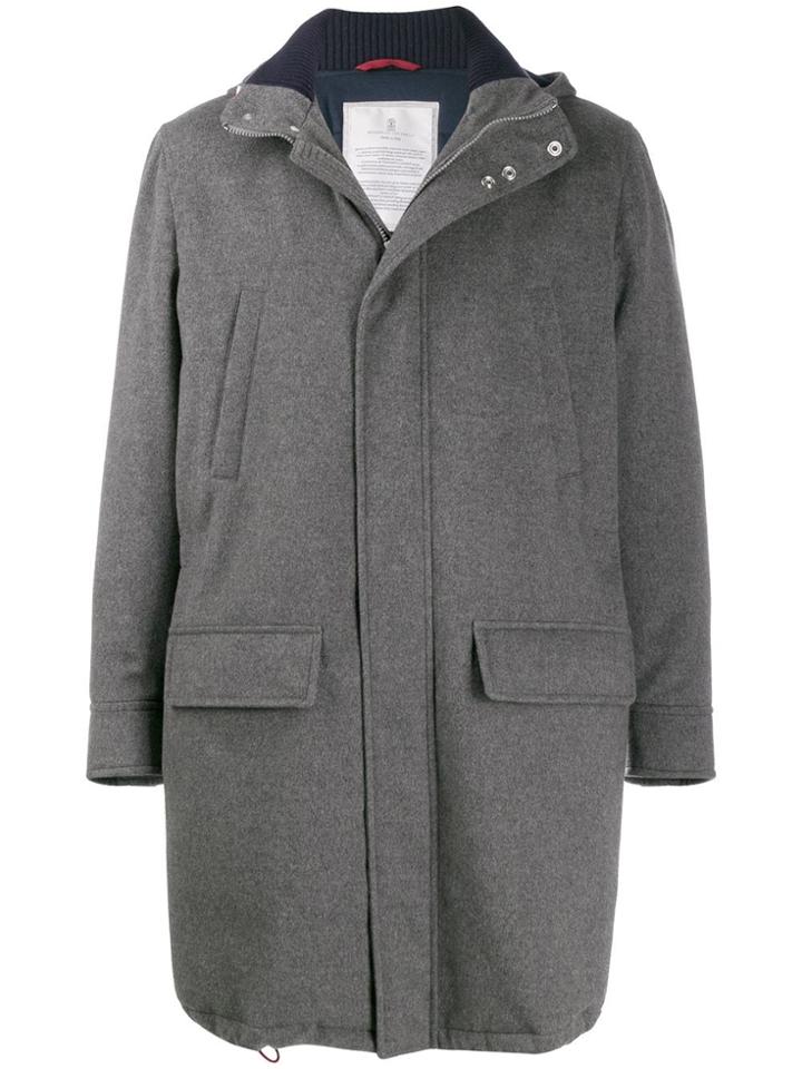 Brunello Cucinelli Padded Duffel Coat - Grey