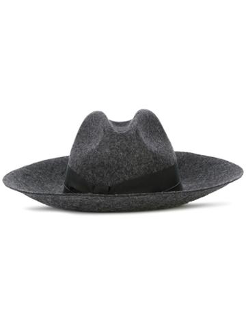 Federica Moretti Upturned Hat, Women's, Size: Medium, Grey, Wool