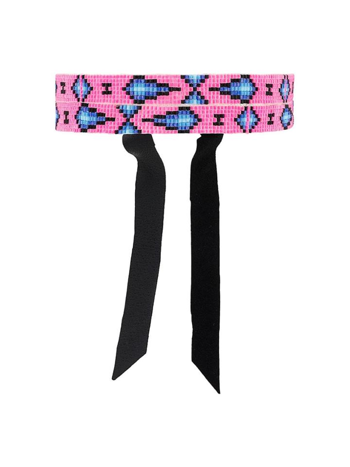 Jessie Western Bband Beaded Choker - Pink
