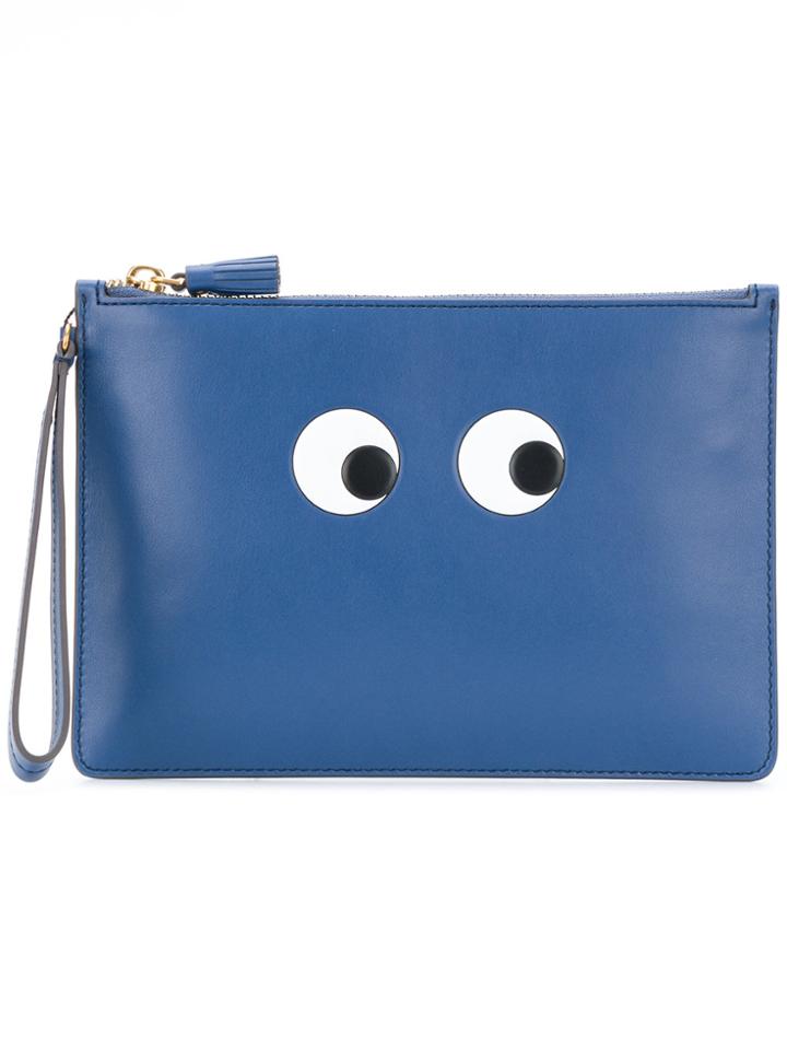 Anya Hindmarch Eyes Zip Wallet - Blue