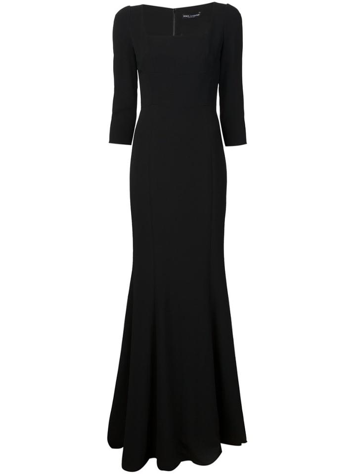 Dolce & Gabbana Trumpet Style Evening Gown - Black