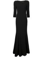 Dolce & Gabbana Trumpet Style Evening Gown - Black