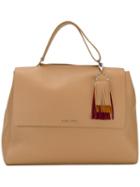 Orciani Fringed Detail Tote, Women's, Nude/neutrals, Leather