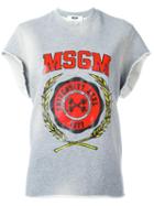 Msgm Logo Sweatshirt, Women's, Size: Medium, Grey, Cotton/viscose