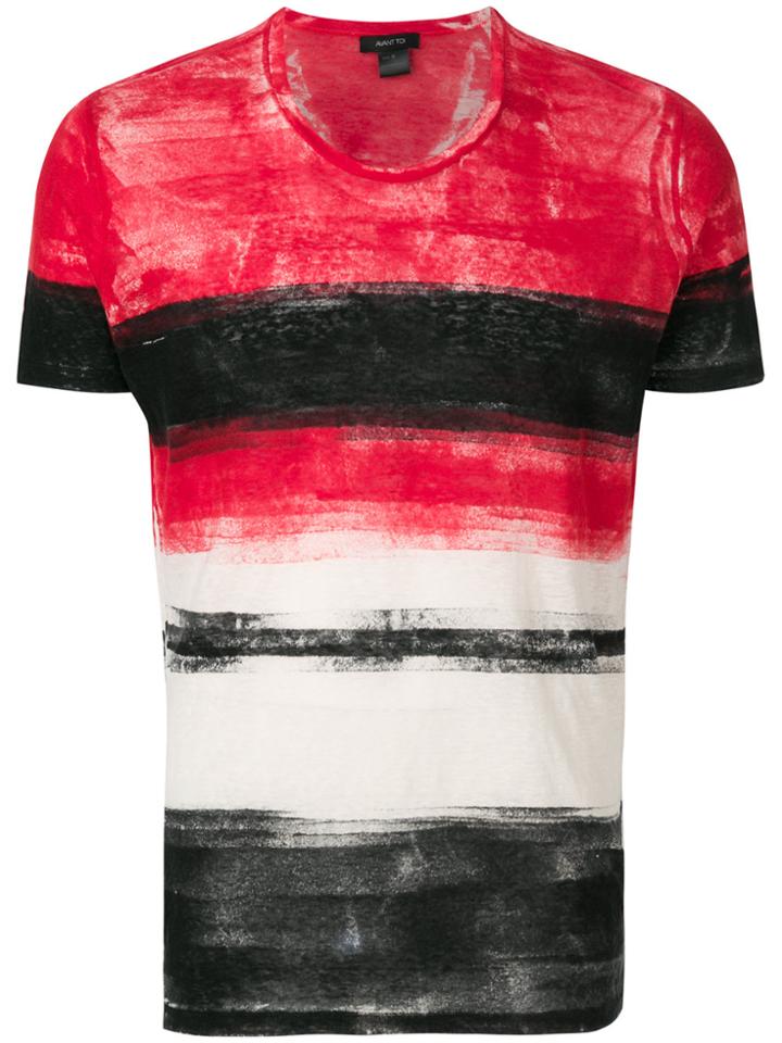 Avant Toi Printed Stripe T-shirt - Multicolour
