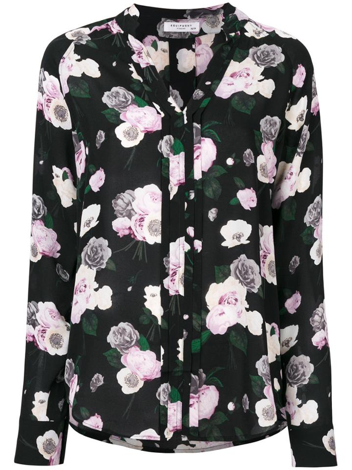 Equipment Liana Floral Shirt - Black