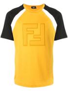 Fendi Embroidered Logo T-shirt - Yellow