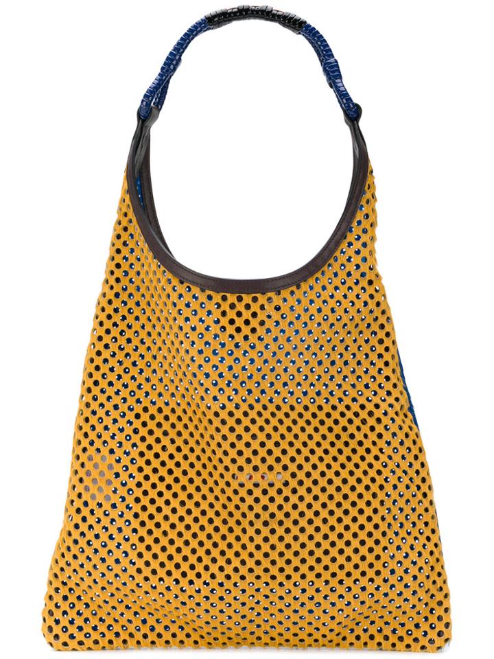 Marni Perforated Shoulder Bag - Blue