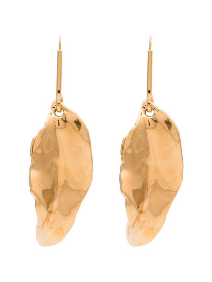 Marni Gold Tone Leaf Earrings