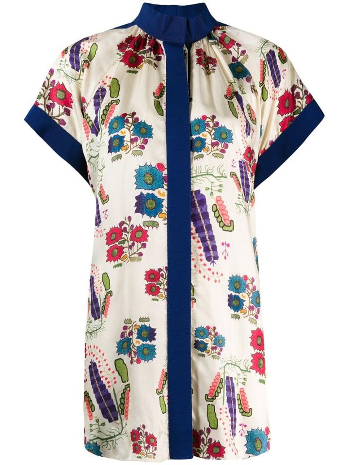 Maison Rabih Kayrouz Floral-print Shirt - Blue