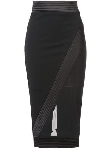 Zhivago - Mesh Panel Wrap Style Skirt - Women - Cotton/polyester/spandex/elastane - S, Black, Cotton/polyester/spandex/elastane