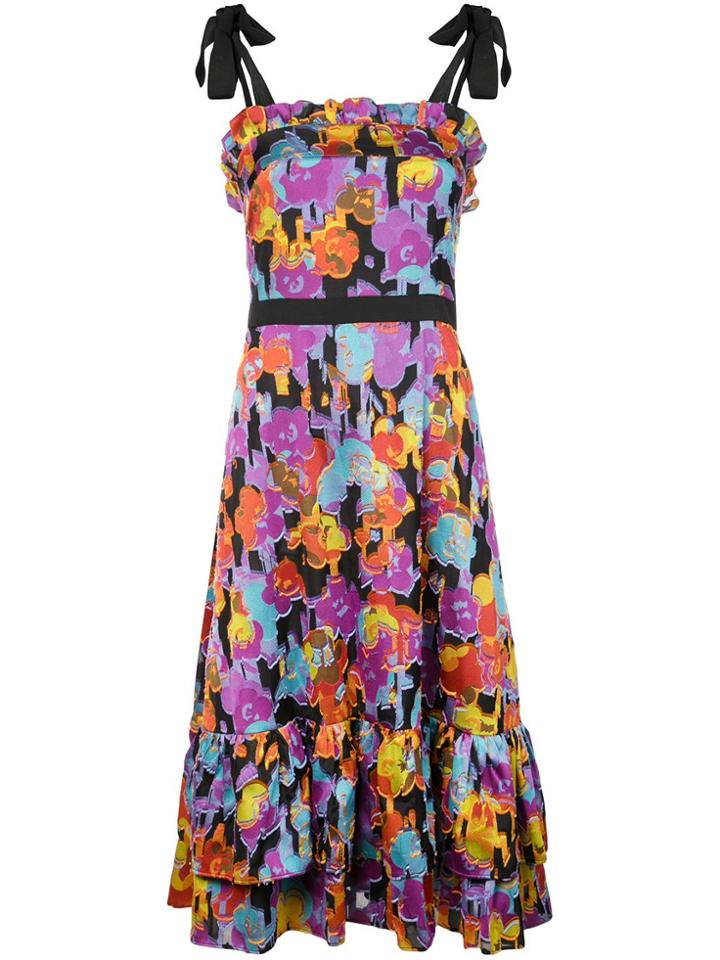 Mary Katrantzou Floral Print Dress - Pink & Purple