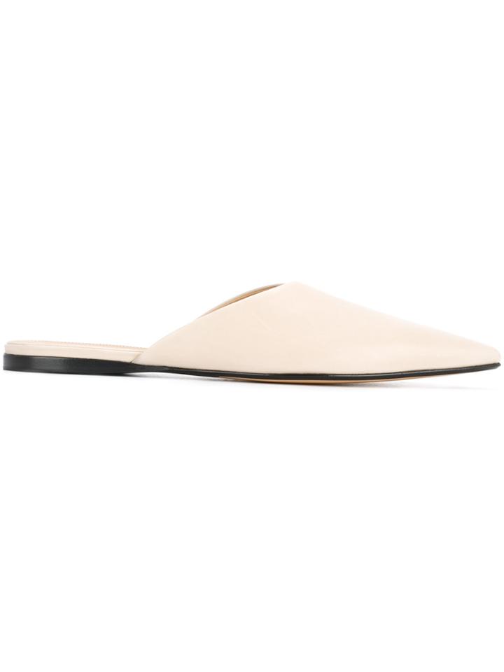 The Row Point-toe Mules - White