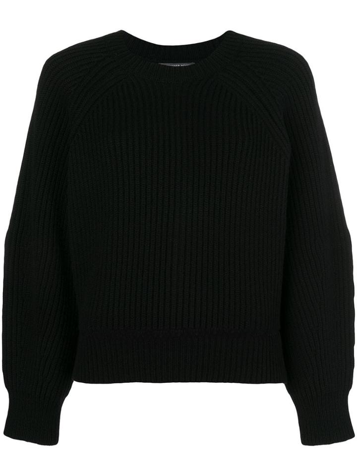 Alexander Mcqueen Ribbed Knit Jumper - Black