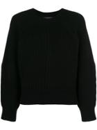 Alexander Mcqueen Ribbed Knit Jumper - Black