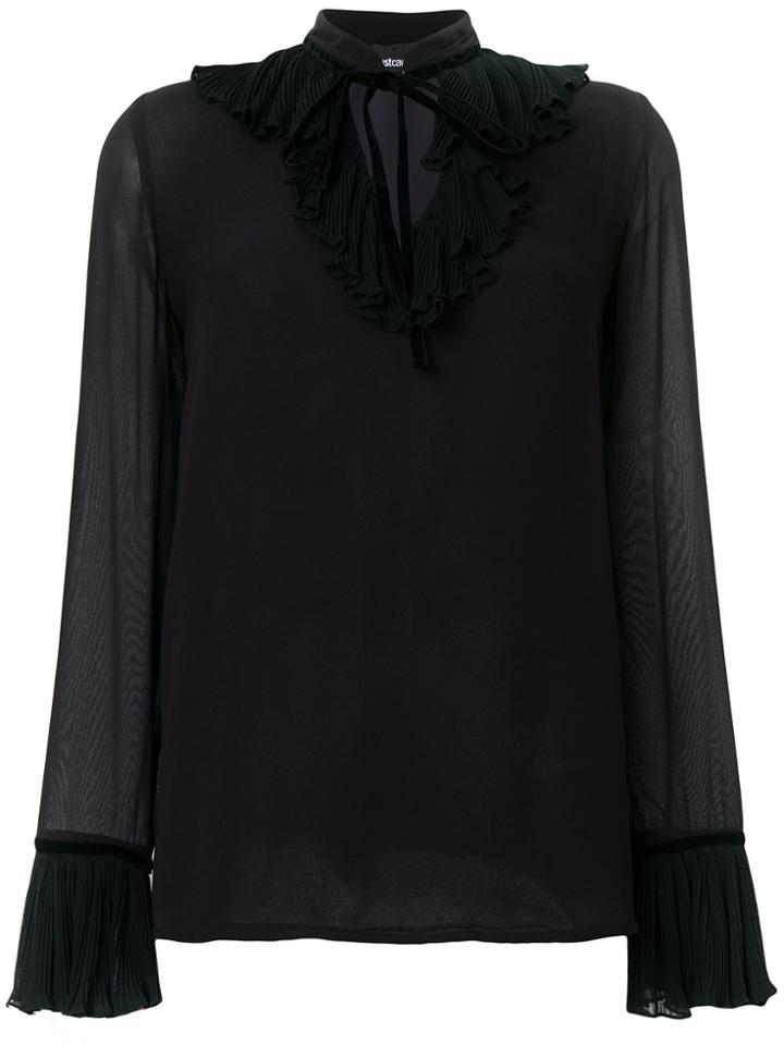 Just Cavalli Ruffled Blouse - Black