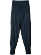 Homme Plissé Issey Miyake - Long Baggy Trousers - Men - Polyester - 2, Blue, Polyester