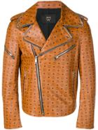 Mcm All-over Logo Print Jacket - Brown