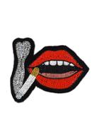 Olympia Le-tan Cigarette And Lips Brooch