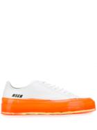 Msgm Fluorescent Sole Sneakers - White