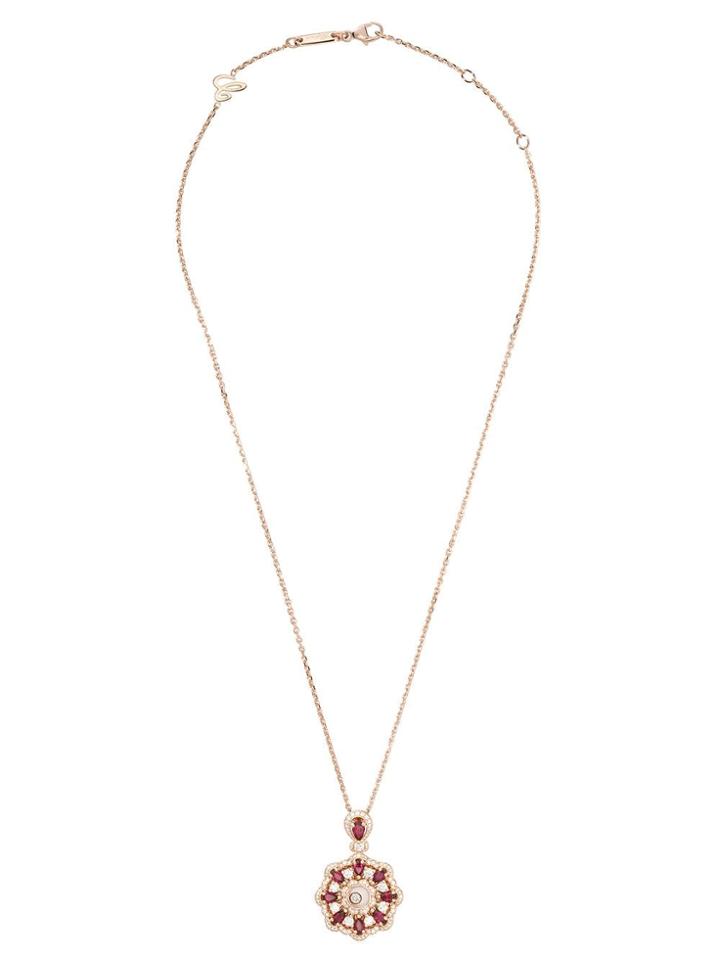 Chopard (vip) 18kt Rose Gold Happy Diamonds Pendant Necklace