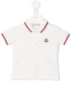 Moncler Kids - Embroidered Logo Polo Shirt - Kids - Cotton/spandex/elastane - 12-18 Mth, White