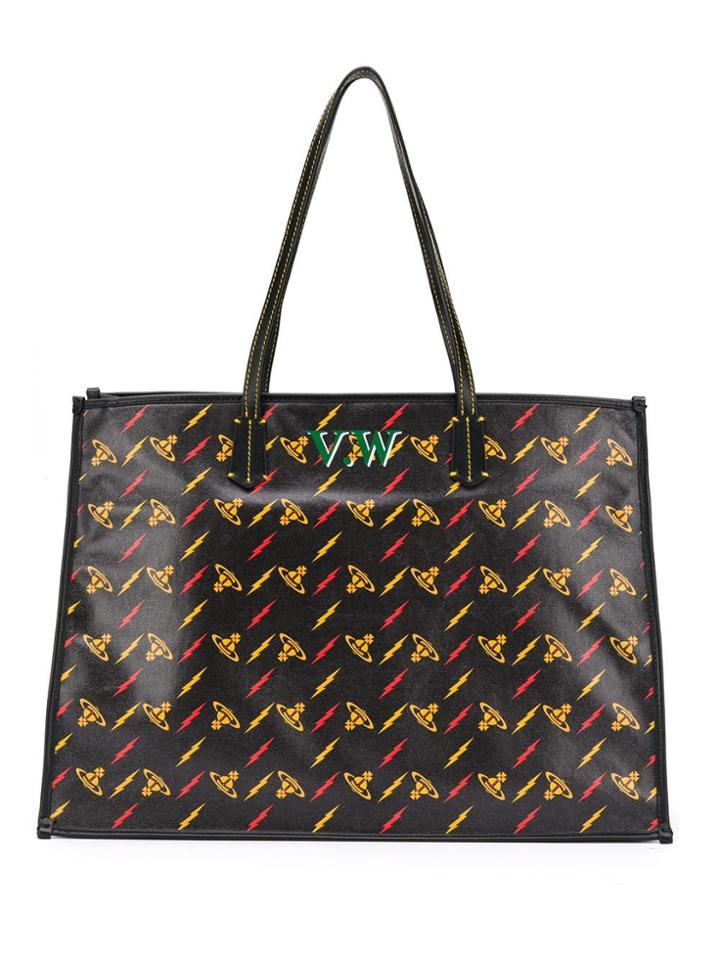 Vivienne Westwood Lightning Bolt Tote Bag - Black