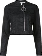 Off-white Cropped Jacket, Women's, Size: Small, Black, Cotton/spandex/elastane