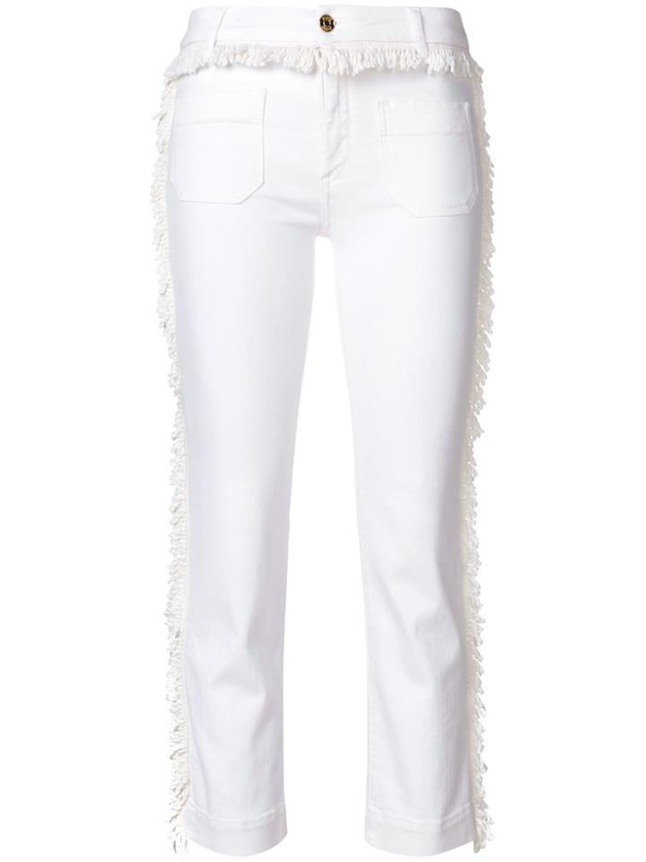 The Seafarer Frayed Cropped Jeans - White