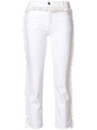 The Seafarer Frayed Cropped Jeans - White