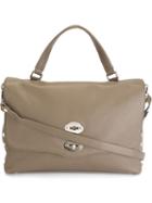 Zanellato Medium Postina Satchel, Women's, Grey, Calf Leather