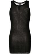 Ann Demeulemeester Blanche Ribbed Tank Top - Black