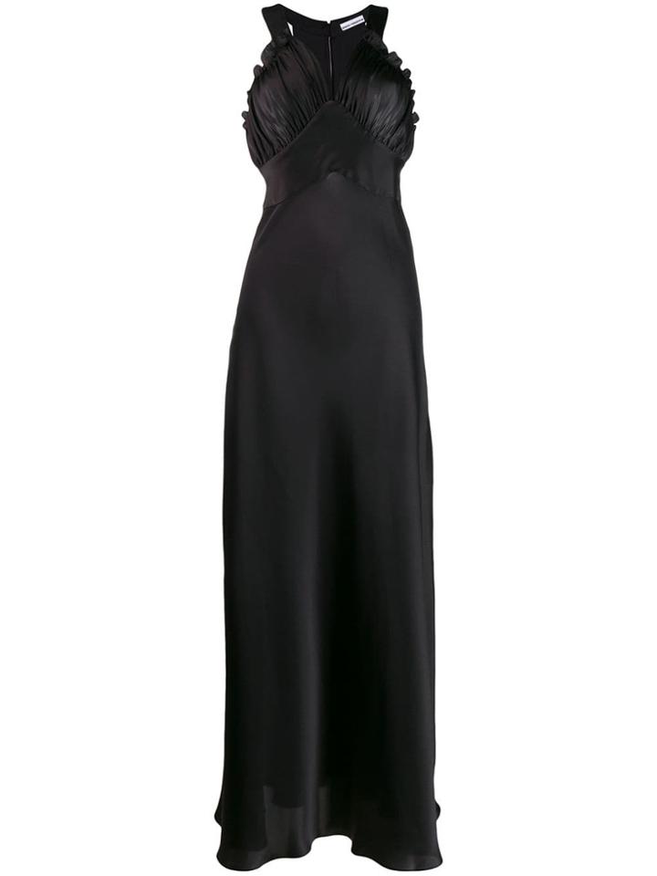 Paco Rabanne Gathered V-neck Dress - Black