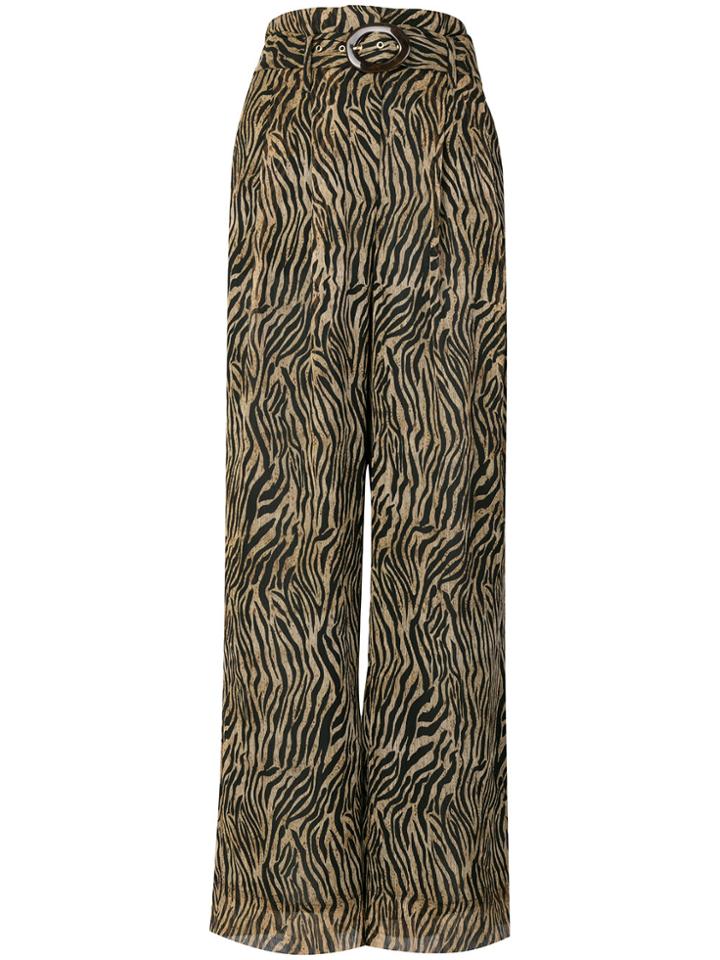 Nanushka Nevada Tiger Print Trousers - Nude & Neutrals