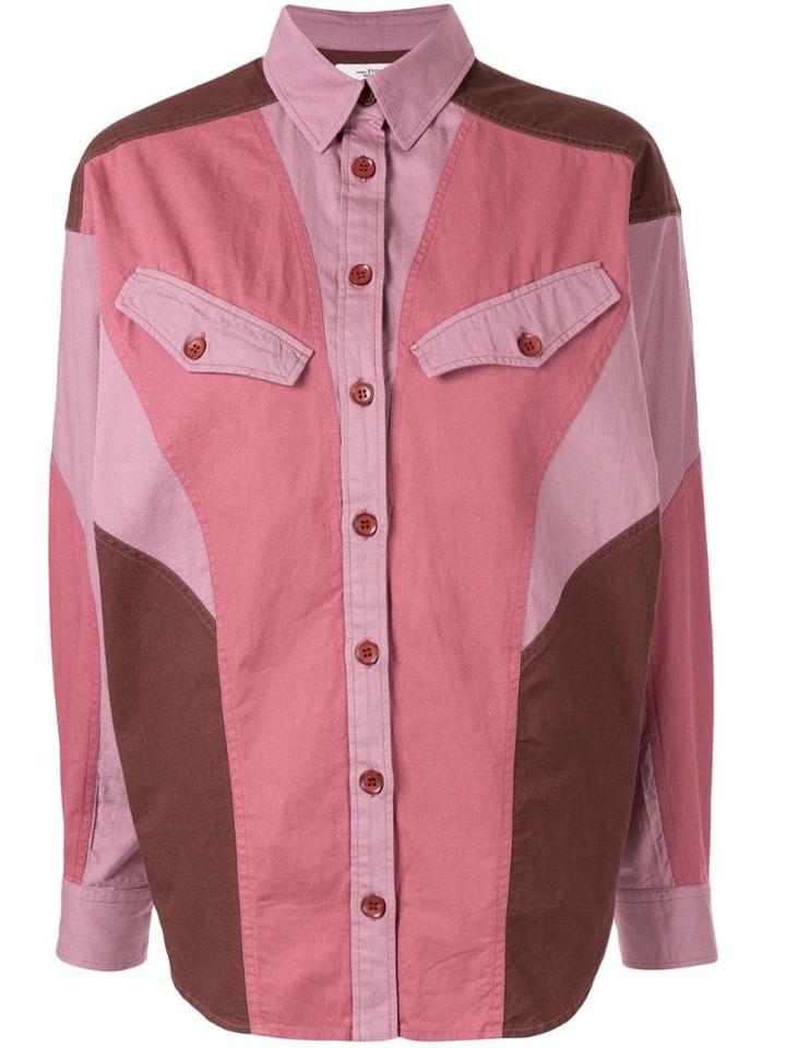 Isabel Marant Étoile Contrast Patchwork Shirt - Purple