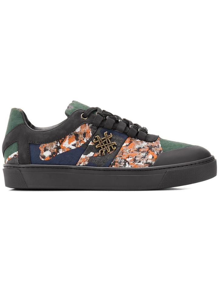 Mr & Mrs Italy Camouflage Tape Skate Sneakers - Green