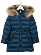 Burberry Kids 'catherine' Puffer Coat, Girl's, Size: 10 Yrs, Blue