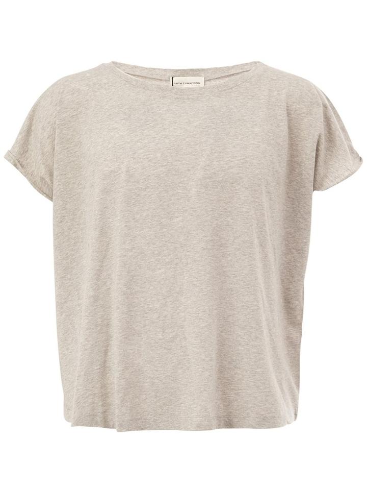 Faith Connexion Cropped T-shirt, Men's, Size: Small, Grey, Cotton