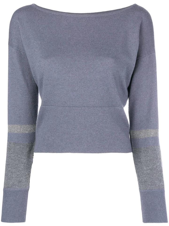 Fabiana Filippi Round Neck Jumper - Blue