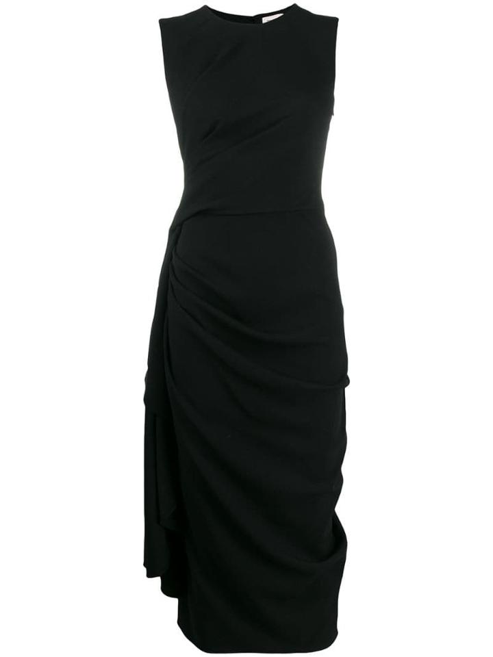 Alexander Mcqueen Draped Side-panel Dress - Black