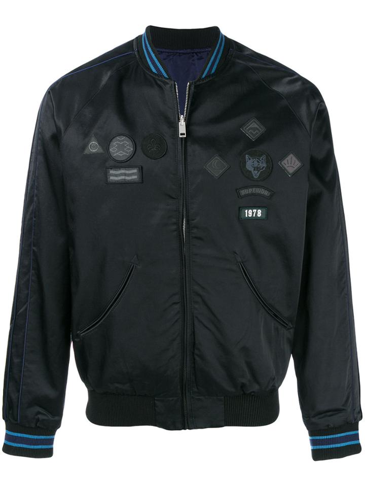 Diesel Patch Detail Bomber Jacket - Black