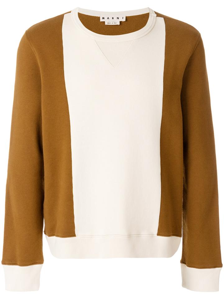 Marni Coloured Block Sweatshirt - Brown