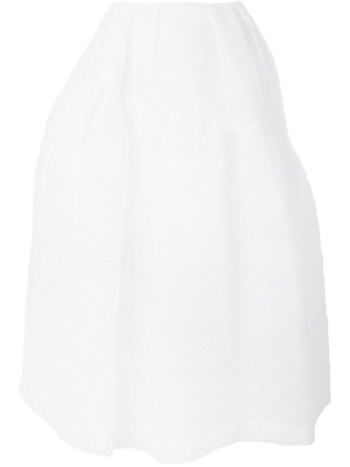 Simone Rocha Cloqué Full Midi Skirt, Women's, Size: 8, White, Nylon/acrylic/polybutylene Terephthalate (pbt)/polyester