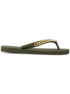 Giuseppe Zanotti Florida Chain Flip Flops - Green