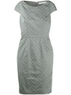 Christian Dior Pre-owned Polka Dots Fitted Dress - Grey