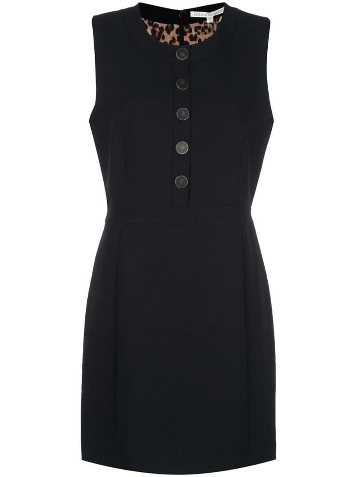 Veronica Beard Sleeveless Button Up Dress - Black