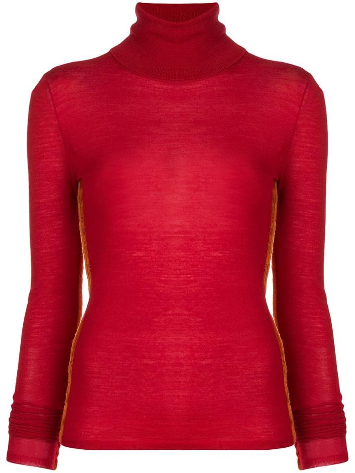 Joseph Turtleneck Top - Red